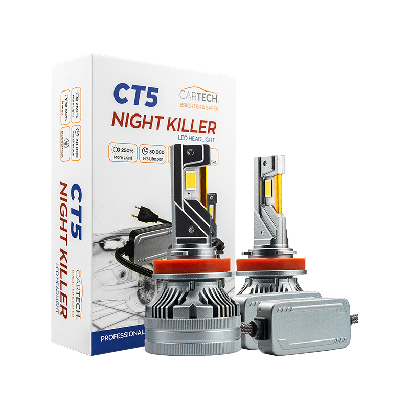 CARTECH ΛΑΜΠΕΣ LED CT5 H11 SHORT 100W CANBUS WHITE 6500K NIGHT KILLER / 33624