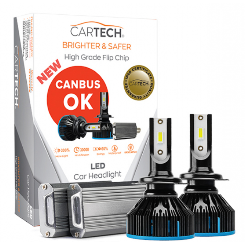 ΛΑΜΠΑ LED S6-H7 CANBUS 30W WHITE COLOR (6000K) CARTECH / 33710 