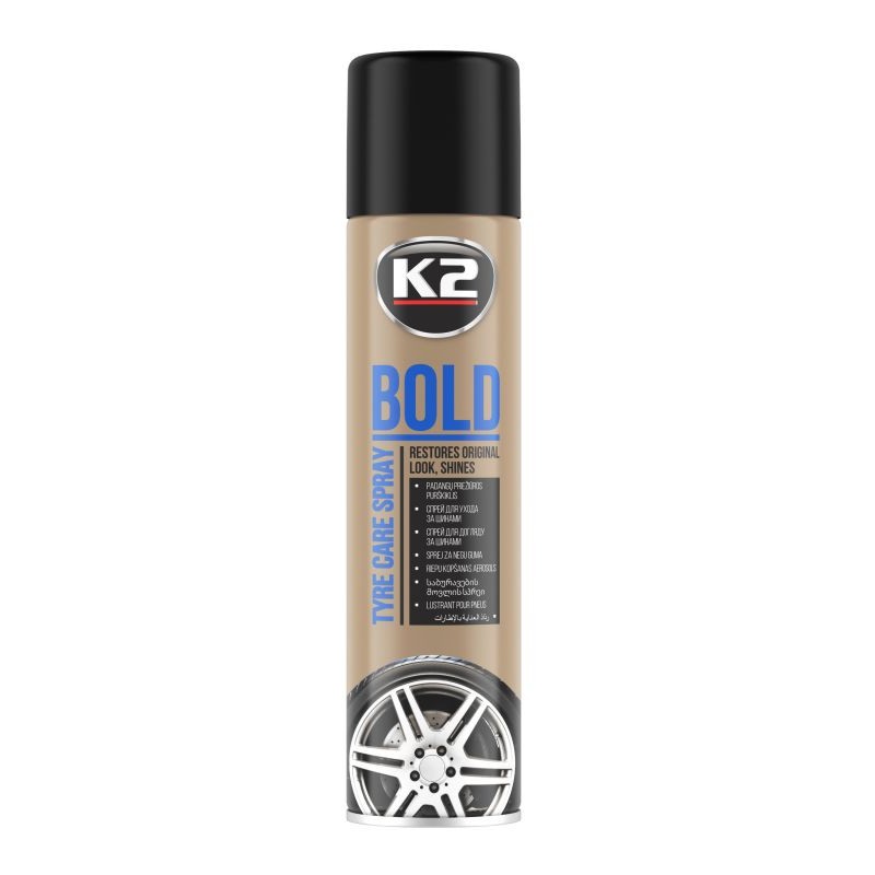 Γυαλιστικό σπρέυ K2 BOLD 600ml για συντήρηση των ελαστικών