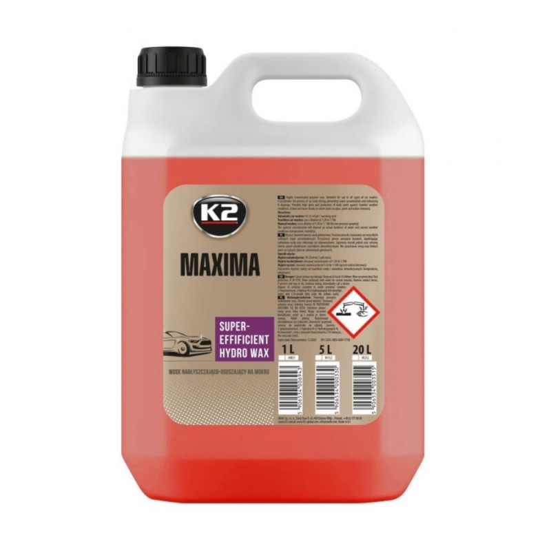 K2 Στεγνωτικό γυαλιστικό υγρό κερί Maxima Super-Efficient 5lt / K2-M152