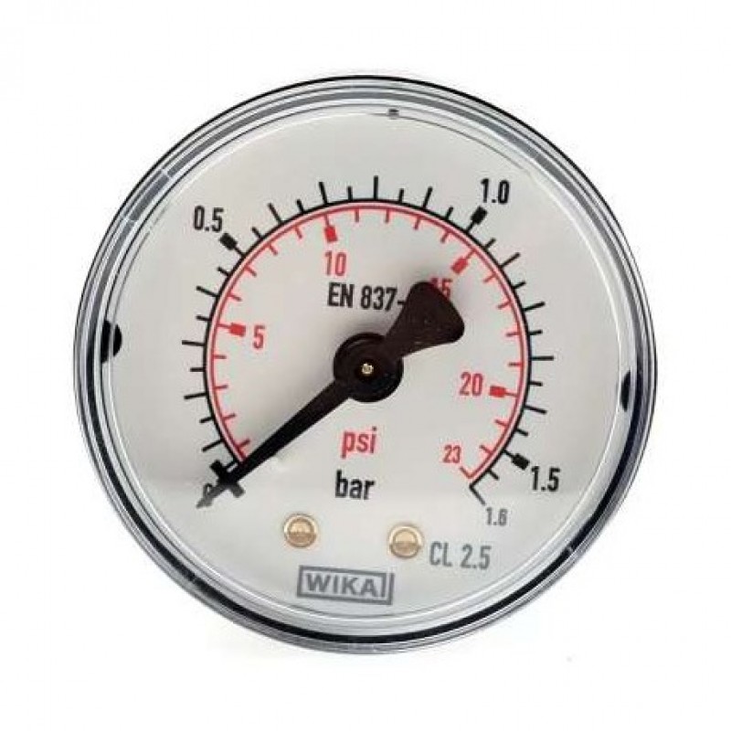 Μανόμετρο Φ63 κάθετο 0-1.6 bar - 0-23 psi / 01.03001