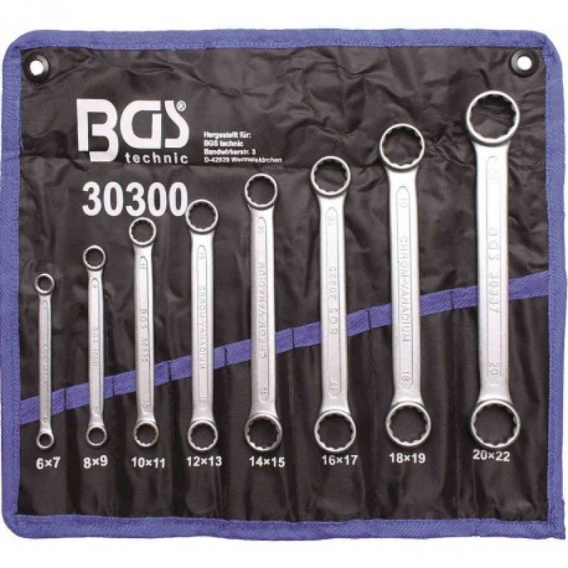 Πολύγωνα κλειδια ίσια σετ 8 τεμαχίων/BGS-30300