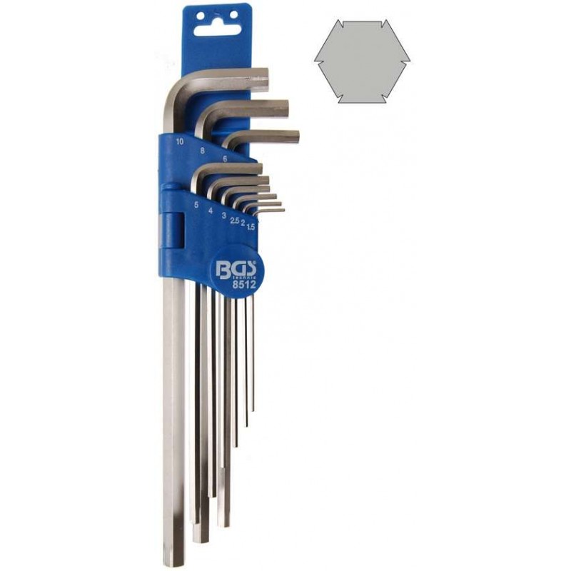 Ειδικoύ τύπου ALLEN κλειδιά σετ 9 τεμαχίων / BGS-8512