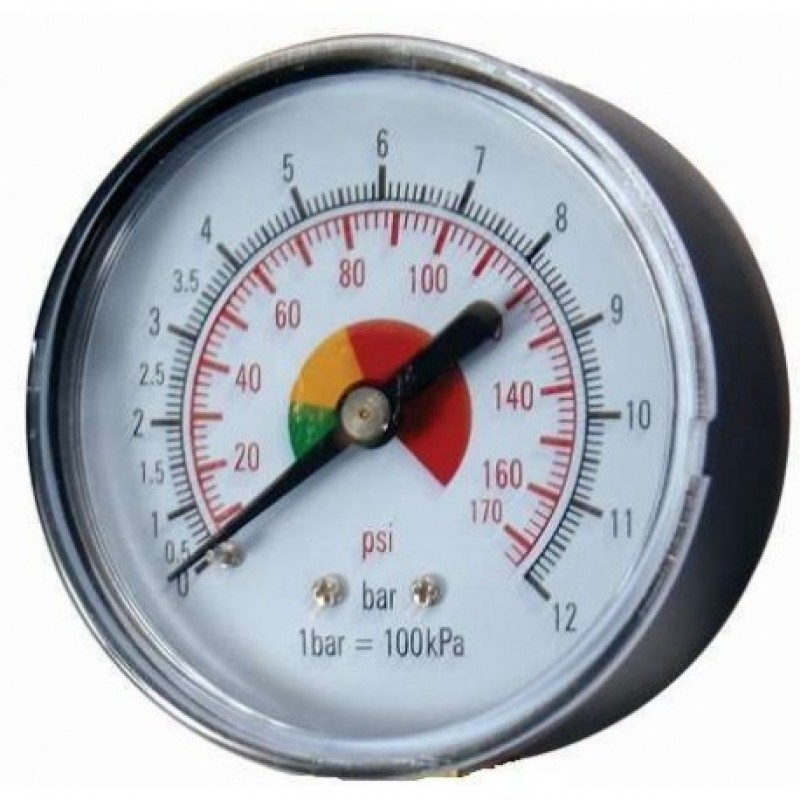 Μανόμετρο Φ80 αερόμετρου 0 - 12 bar / 0 - 170 psi/GAV-M009-1