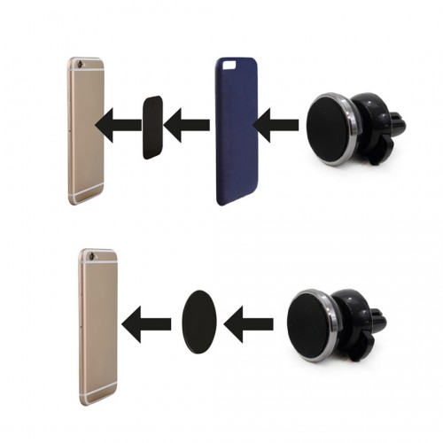 Amio - Βάση Κινητού Μαγνητική HOLD-02 Διαμέτρου 3.5cm για Αεραγωγό - Σταθερό Κράτημα & Άμεση Πρόσβαση - 1 Τεμ. (01704/AM)