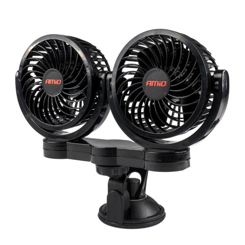 Amio - ΑΝΕΜΙΣΤΗΡΑΣ ΔΙΠΛΟΣ 12V 2χ4''(10,8cm) ΜΕ ΦΙΣ ΑΝΑΠΤΗΡΑ/2 ΤΑΧΥΤΗΤΩΝ/ ΜΕ ΒΕΝΤΟΥΖΑ PRO SERIES - 1 TEM. (03010/AM)