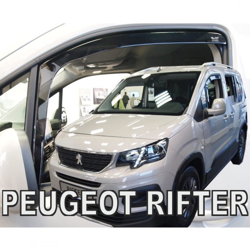 PEUGEOT PARTNER III 2D / PEUGEOT RIFTER 4D/5D / CITROEN BERLINGO III 4D/5D / OPEL COMBO E 4D/5D LOV 2018+/TOYOTA PROACE CITY 2018+ ΖΕΥΓΑΡΙ ΑΝΕΜΟΘΡΑΥΣΤΕΣ ΑΠΟ ΕΥΚΑΜΠΤΟ ΦΙΜΕ ΠΛΑΣΤΙΚΟ HEKO - 2 ΤΕΜ.