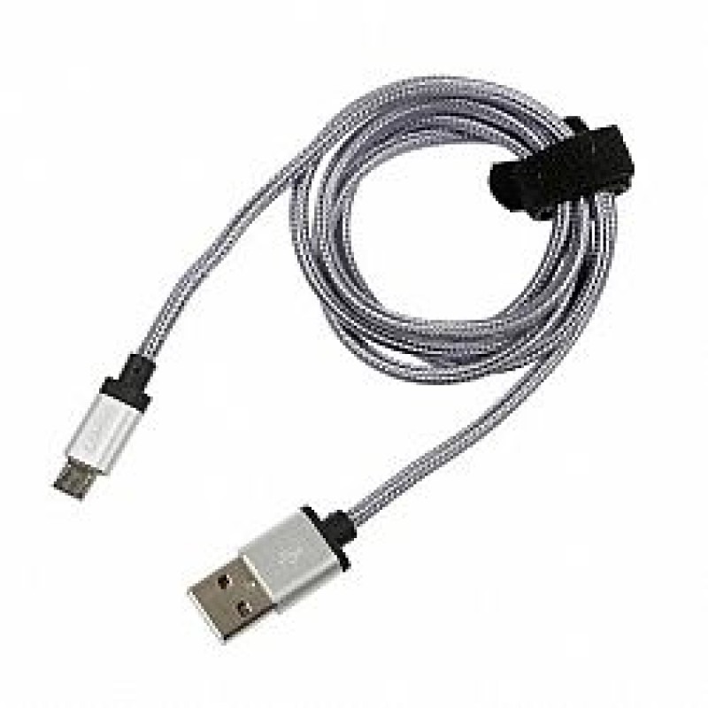 ΚΑΛΩΔΙΟ ΦΟΡΤΙΣΗΣ ΚΑΙ ΣΥΓΧΡΟΝΙΣΜΟΥ MICRO USB SUPER RESISTANT 100cm SILVER LINE