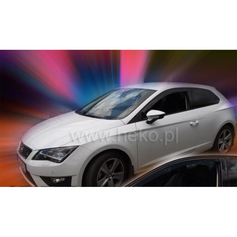 SEAT LEON 3 3D 2013R+  ΖΕΥΓΑΡΙ ΑΝΕΜΟΘΡΑΥΣΤΕΣ ΑΥΤΟΚΙΝΗΤΟΥ ΑΠΟ ΕΥΚΑΜΠΤΟ ΦΙΜΕ ΠΛΑΣΤΙΚΟ HEKO - 2 ΤΕΜ.