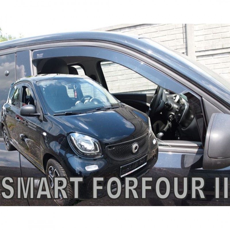 RENAULT TWINGO 5D 2014+ / SMART FORFOUR 453 5D 2014+ ΖΕΥΓΑΡΙ ΑΝΕΜΟΘΡΑΥΣΤΕΣ ΑΠΟ ΕΥΚΑΜΠΤΟ ΦΙΜΕ ΠΛΑΣΤΙΚΟ HEKO - 2 ΤΕΜ..