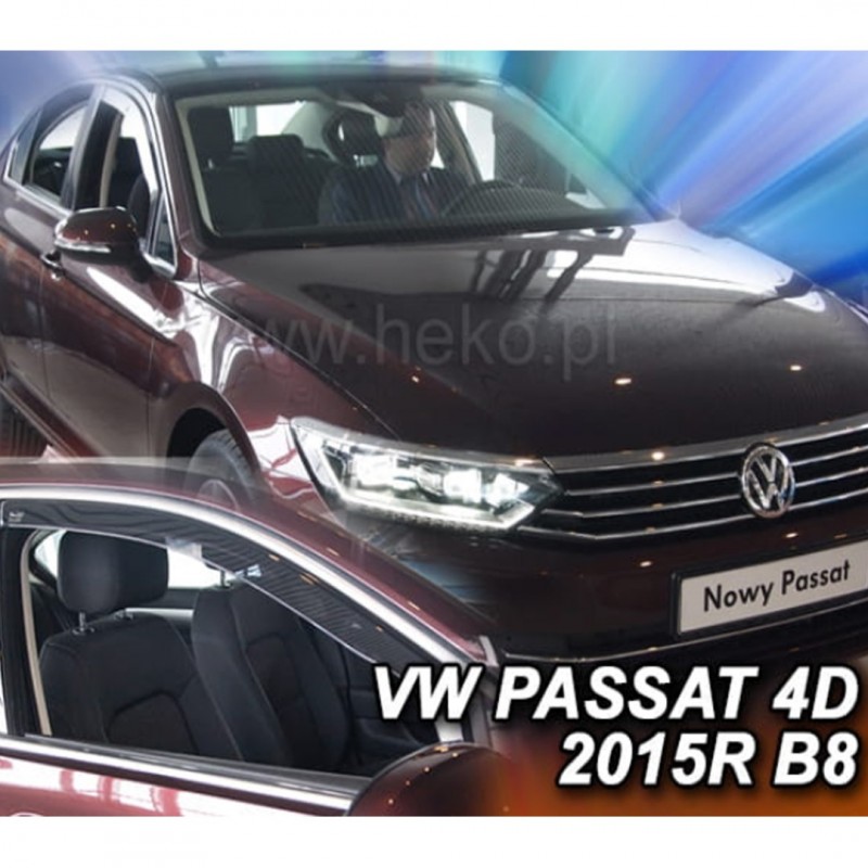 VW PASSAT 4D 2014+ ΖΕΥΓΑΡΙ ΑΝΕΜΟΘΡΑΥΣΤΕΣ ΑΠΟ ΕΥΚΑΜΠΤΟ ΦΙΜΕ ΠΛΑΣΤΙΚΟ HEKO - 2 ΤΕΜ.