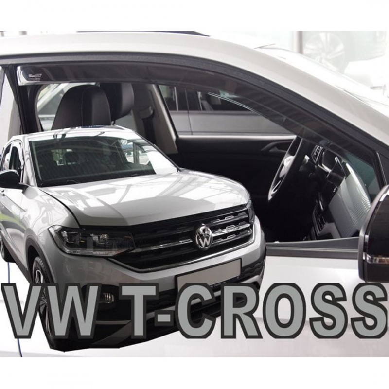 VW T-CROSS 5D 2019+ ΖΕΥΓΑΡΙ ΑΝΕΜΟΘΡΑΥΣΤΕΣ ΑΠΟ ΕΥΚΑΜΠΤΟ ΦΙΜΕ ΠΛΑΣΤΙΚΟ HEKO - 2 ΤΕΜ.