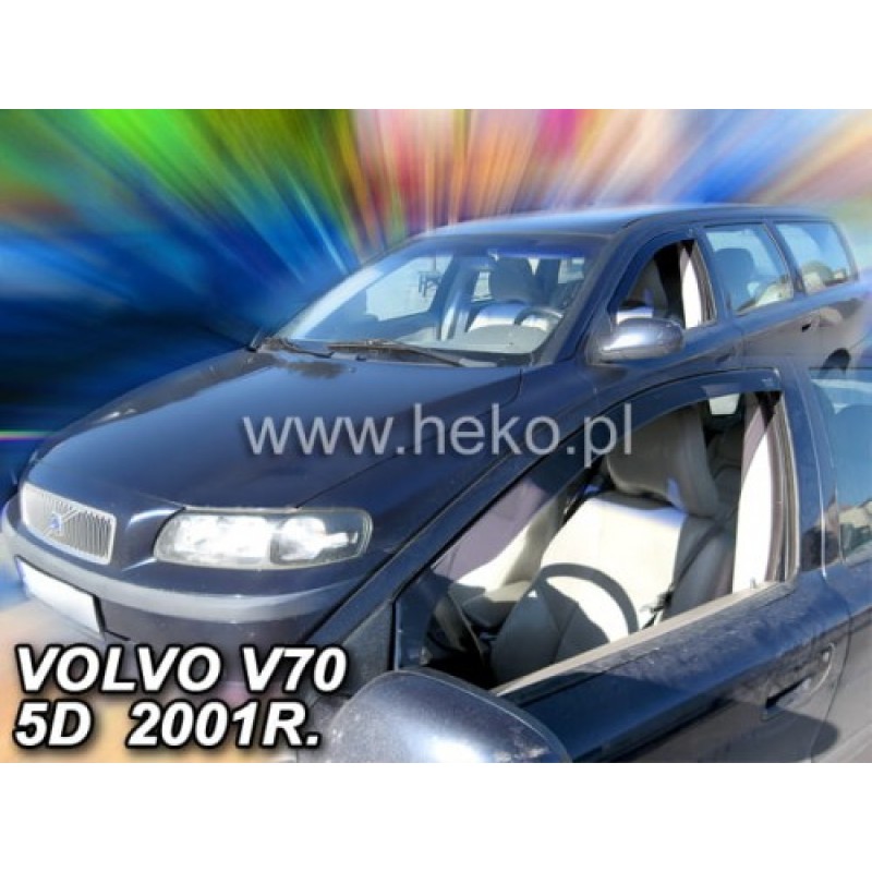 VOLVO V70 5D 2000+ ΚΟΜΒΙ  / VOLVO  XC70 5D 2000-2007     ΖΕΥΓΑΡΙ ΑΝΕΜΟΘΡΑΥΣΤΕΣ ΑΠΟ ΕΥΚΑΜΠΤΟ ΦΙΜΕ ΠΛΑΣΤΙΚΟ HEKO - 2 ΤΕΜ.