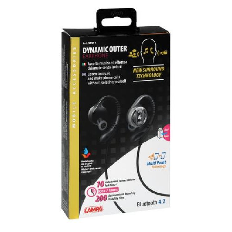 ΑΚΟΥΣΤΙΚΑ ΜΕ ΜΙΚΡΟΦΩΝΟ DYNAMIC OUTER EARPHONE BLUETOOTH 4.2 GOLD LINE