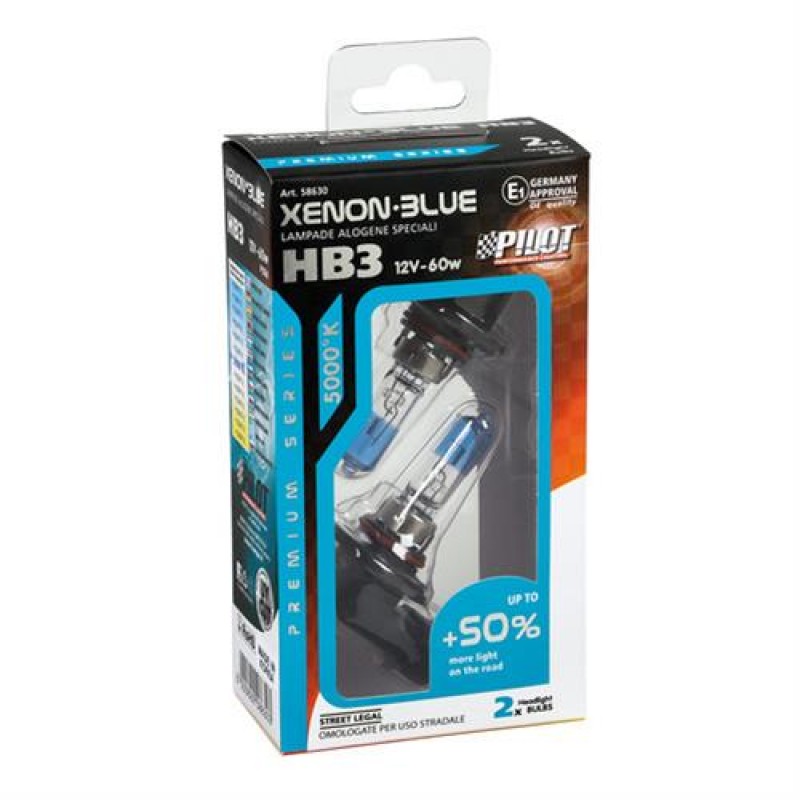 HB3 12V 60W P20d XENON BLUE 5.000K +50% 2ΤΕΜ
