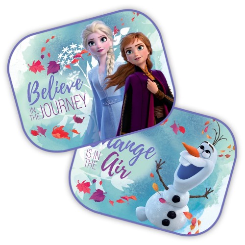 Amio - Ηλιοπροστασίες Πλαϊνές με σχέδιο Frozen (Disney) διαστάσεων 44x35cm με βεντούζα για Επιβατικά Αυτοκίνητα - 2 τεμ. (S9322/AM)