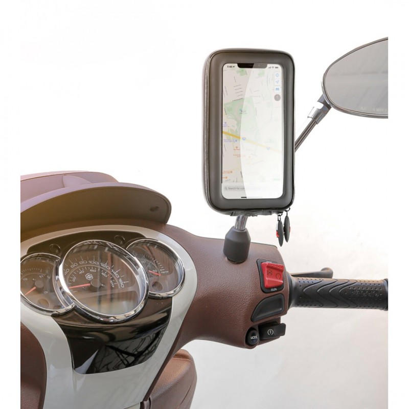 ΒΑΣΗ ΣΤΗΡΙΞΗΣ ΚΙΝΗΤΟΥ SMART SCOOTER CASE 165x90mm ( ΜΕ ΣΤΗΡΙΞΗ ΣΤΟ ΚΑΘΡΕΠΤΗ Η ΣΕ ΜΠΑΡΑ 9-14mm)