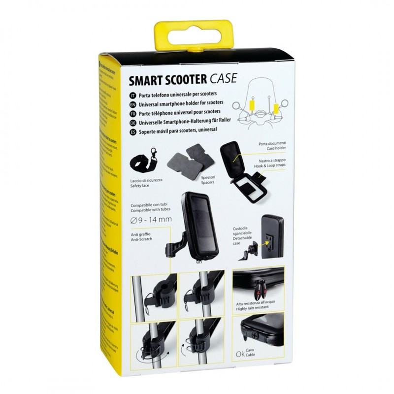 ΒΑΣΗ ΣΤΗΡΙΞΗΣ ΚΙΝΗΤΟΥ SMART SCOOTER CASE 165x90mm ( ΜΕ ΣΤΗΡΙΞΗ ΣΤΟ ΚΑΘΡΕΠΤΗ Η ΣΕ ΜΠΑΡΑ 9-14mm)