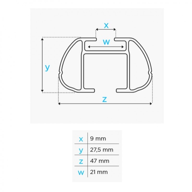 ΜΠΑΡΕΣ ΟΡΟΦΗΣ ΑΛΟΥΜΙΝΙΟΥ PENTA M 118 cm RACK SYSTEM MENABO (STANDARD - RAISED/FLUSH RAILS) - 2 ΤΕΜ.