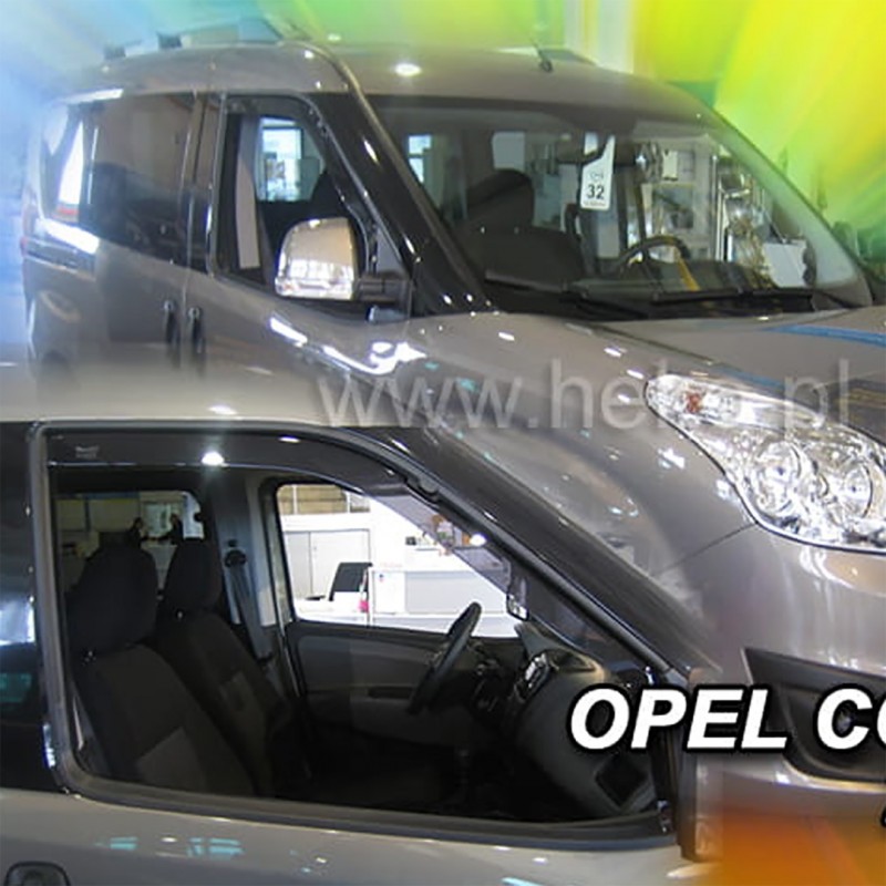 FIAT DOBLO 2010-2022 / OPEL COMBO D 2011-2018 ΖΕΥΓΑΡΙ ΑΝΕΜΟΘΡΑΥΣΤΕΣ ΑΠΟ ΕΥΚΑΜΠΤΟ ΦΙΜΕ ΠΛΑΣΤΙΚΟ HEKO - 2 ΤΕΜ.