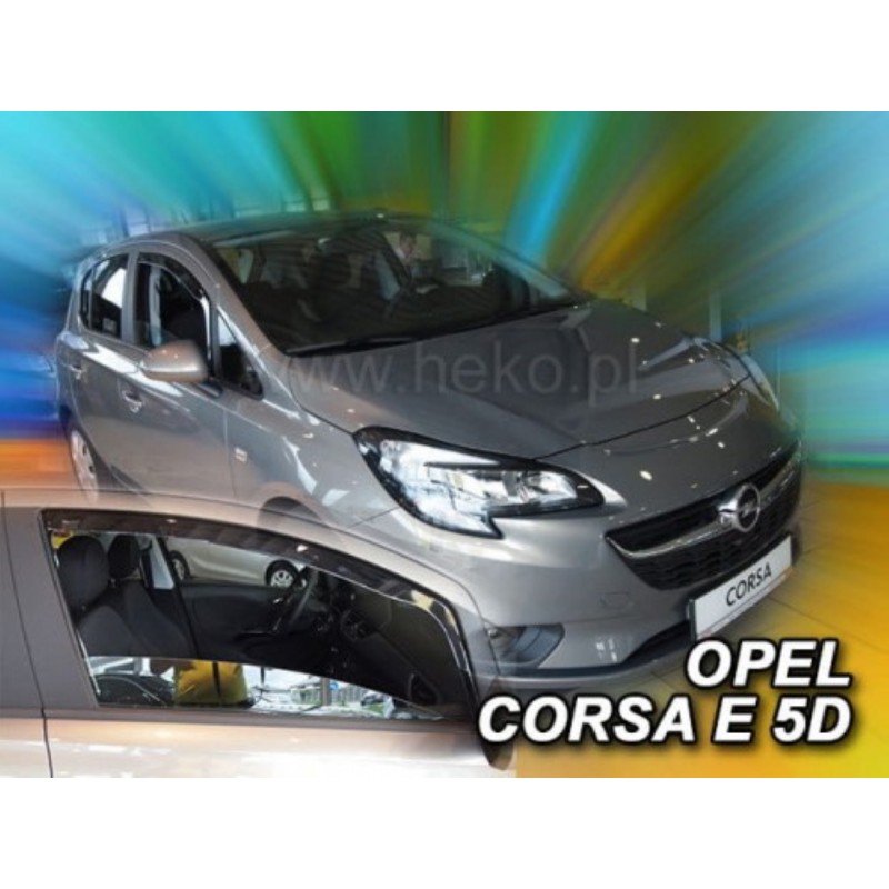 OPEL CORSA D 5D 09/2006-2014 /CORSA E 5D 2015+ ΑΝΕΜΟΘΡΑΥΣΤΕΣ ΑΥΤΟΚΙΝΗΤΟΥ ΑΠΟ ΕΥΚΑΜΠΤΟ ΦΙΜΕ ΠΛΑΣΤΙΚΟ HEKO - 2 ΤΕΜ.