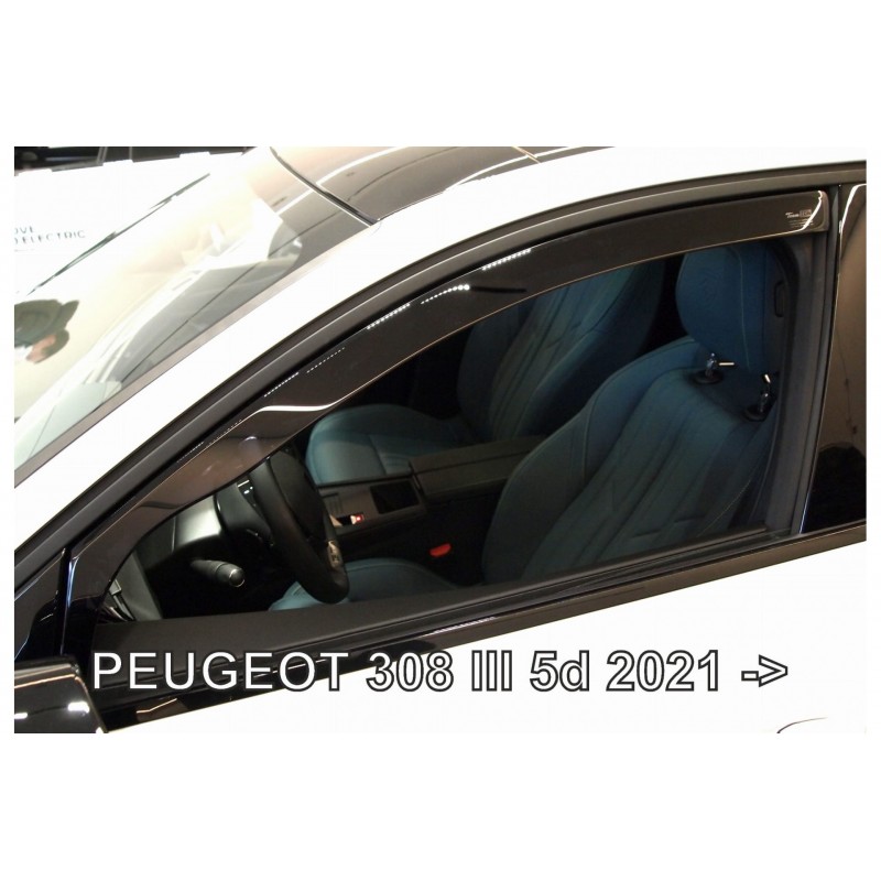 PEUGEOT 308 5D 2021+ ΖΕΥΓΑΡΙ ΑΝΕΜΟΘΡΑΥΣΤΕΣ ΑΠΟ ΕΥΚΑΜΠΤΟ ΦΙΜΕ ΠΛΑΣΤΙΚΟ HEKO - 2 ΤΕΜ.