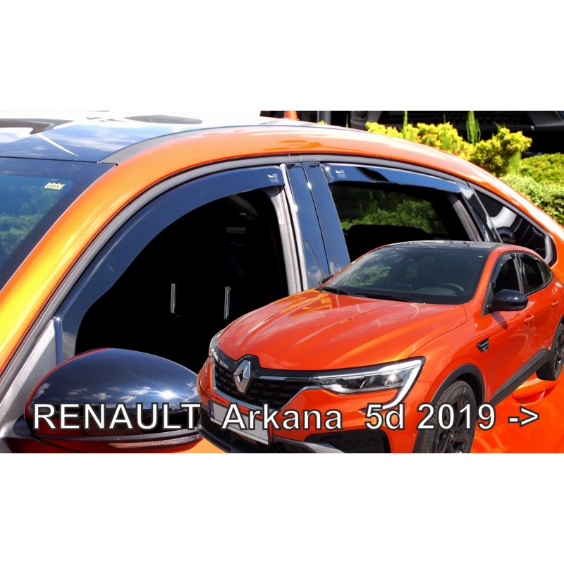 RENAULT ARKANA 5D 2019+  ΣΕΤ ΑΝΕΜΟΘΡΑΥΣΤΕΣ ΑΥΤΟΚΙΝΗΤΟΥ ΑΠΟ ΕΥΚΑΜΠΤΟ ΦΙΜΕ ΠΛΑΣΤΙΚΟ HEKO - 4 ΤΕΜ.