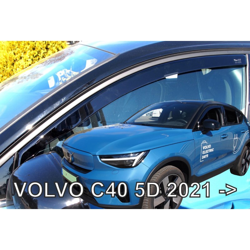 VOLVO C40 5D 2021+ ΣΕΤ ΑΝΕΜΟΘΡΑΥΣΤΕΣ ΑΥΤΟΚΙΝΗΤΟΥ ΑΠΟ ΕΥΚΑΜΠΤΟ ΦΙΜΕ ΠΛΑΣΤΙΚΟ HEKO - 4 ΤΕΜ.