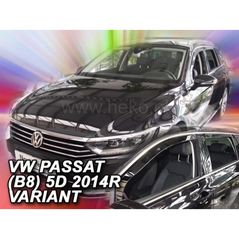 VW PASSAT 5D VARIANT 2014+ ΣΕΤ ΑΝΕΜΟΘΡΑΥΣΤΕΣ ΑΥΤΟΚΙΝΗΤΟΥ ΑΠΟ ΕΥΚΑΜΠΤΟ ΦΙΜΕ ΠΛΑΣΤΙΚΟ HEKO - 4 ΤΕΜ.