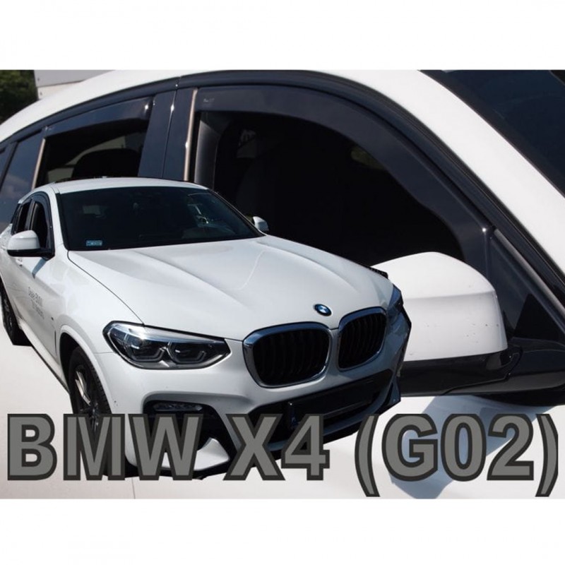 BMW X4 G02 5D 2018+ ΣΕΤ ΑΝΕΜΟΘΡΑΥΣΤΕΣ ΑΥΤΟΚΙΝΗΤΟΥ ΑΠΟ ΕΥΚΑΜΠΤΟ ΦΙΜΕ ΠΛΑΣΤΙΚΟ HEKO - 4 ΤΕΜ.