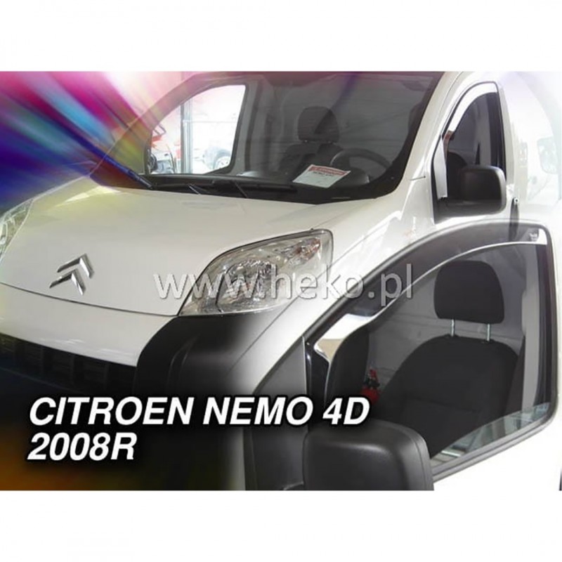 FIAT FIORINO / QUBO 4D/5D 2008-2020 / PEUGEOT BIPPER / CITROEN NEMO ΖΕΥΓΑΡΙ ΑΝΕΜΟΘΡΑΥΣΤΕΣ VAN ΑΠΟ ΕΥΚΑΜΠΤΟ ΦΙΜΕ ΠΛΑΣΤΙΚΟ HEKO - 2 ΤΕΜ.