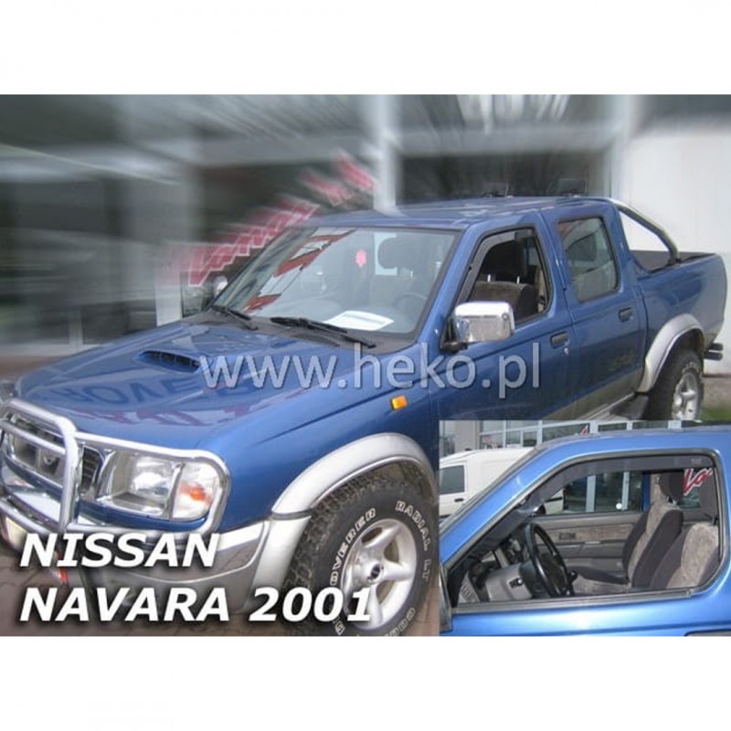 NISSAN NAVARA PICK UP D22 2001-2005 / NP300 4D (ΜΕ ΕΣΟΧΗ ΚΑΘΡΕΠΤΗ) ΖΕΥΓΑΡΙ ΑΝΕΜΟΘΡΑΥΣΤΕΣ ΑΠΟ ΕΥΚΑΜΠΤΟ ΦΙΜΕ ΠΛΑΣΤΙΚΟ HEKO - 2 ΤΕΜ.