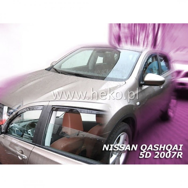 NISSAN QASHQAI I J10 5D 02/2007-2013 / QASHQAI +2 5D 11/2008-2013 ΖΕΥΓΑΡΙ ΑΝΕΜΟΘΡΑΥΣΤΕΣ ΑΠΟ ΕΥΚΑΜΠΤΟ ΦΙΜΕ ΠΛΑΣΤΙΚΟ HEKO - 2 ΤΕΜ.