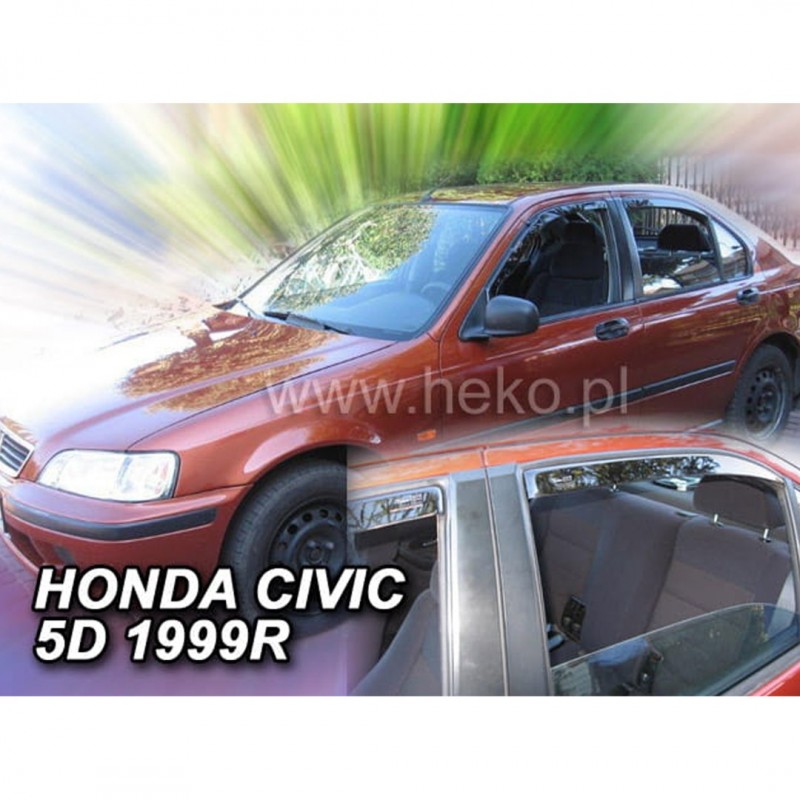 HONDA CIVIC 5D HB/LTB/COMBI 1995-2000 ΣΕΤ ΑΝΕΜΟΘΡΑΥΣΤΕΣ ΑΥΤΟΚΙΝΗΤΟΥ ΑΠΟ ΕΥΚΑΜΠΤΟ ΦΙΜΕ ΠΛΑΣΤΙΚΟ HEKO - 4 ΤΕΜ.