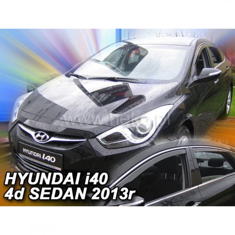 HYUNDAI i40 4D SEDAN 2011+(+OT) ΣΕΤ ΑΝΕΜΟΘΡΑΥΣΤΕΣ ΑΥΤΟΚΙΝΗΤΟΥ ΑΠΟ ΕΥΚΑΜΠΤΟ ΦΙΜΕ ΠΛΑΣΤΙΚΟ HEKO - 4 ΤΕΜ.