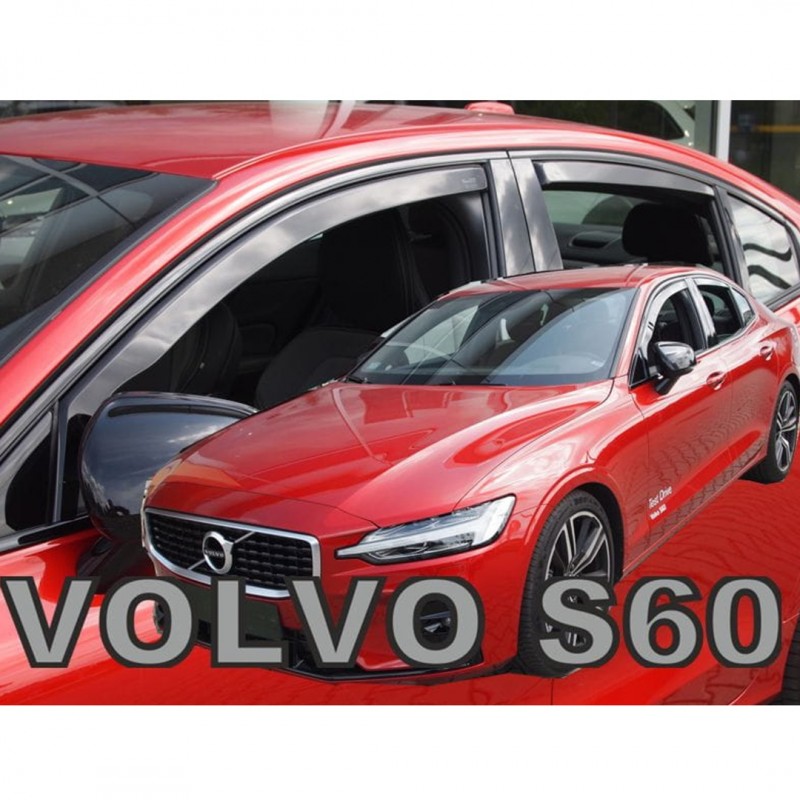 VOLVO S60 4D 2018+ ΣΕΤ ΑΝΕΜΟΘΡΑΥΣΤΕΣ ΑΥΤΟΚΙΝΗΤΟΥ ΑΠΟ ΕΥΚΑΜΠΤΟ ΦΙΜΕ ΠΛΑΣΤΙΚΟ HEKO - 4 ΤΕΜ.