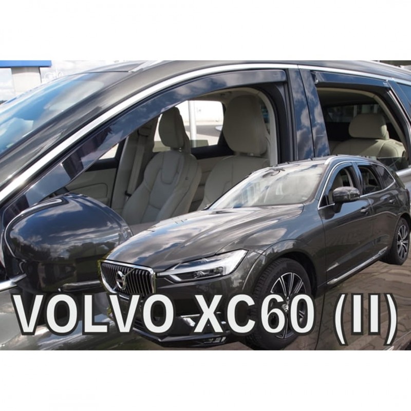 VOLVO XC60 II 5D 2017+ ΣΕΤ ΑΝΕΜΟΘΡΑΥΣΤΕΣ ΑΥΤΟΚΙΝΗΤΟΥ ΑΠΟ ΕΥΚΑΜΠΤΟ ΦΙΜΕ ΠΛΑΣΤΙΚΟ HEKO - 4 ΤΕΜ.