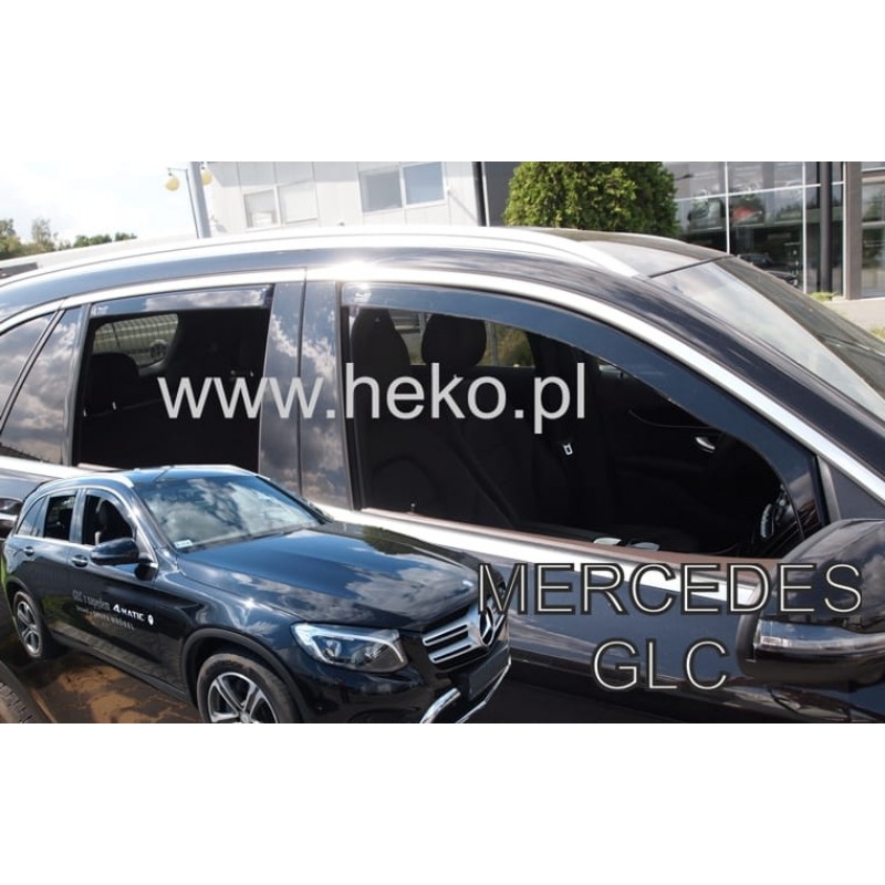 MERCEDES GLC X253 5D 2016+   ΣΕΤ ΑΝΕΜΟΘΡΑΥΣΤΕΣ ΑΥΤΟΚΙΝΗΤΟΥ ΑΠΟ ΕΥΚΑΜΠΤΟ ΦΙΜΕ ΠΛΑΣΤΙΚΟ HEKO - 4 ΤΕΜ.