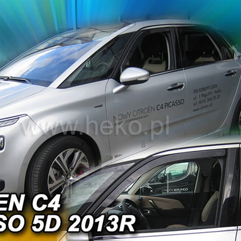 CITROEN C4 PICASSO / GRAND MK2 5D 2013-2020 ΖΕΥΓΑΡΙ ΑΝΕΜΟΘΡΑΥΣΤΕΣ ΑΠΟ ΕΥΚΑΜΠΤΟ ΦΙΜΕ ΠΛΑΣΤΙΚΟ HEKO - 2 ΤΕΜ.