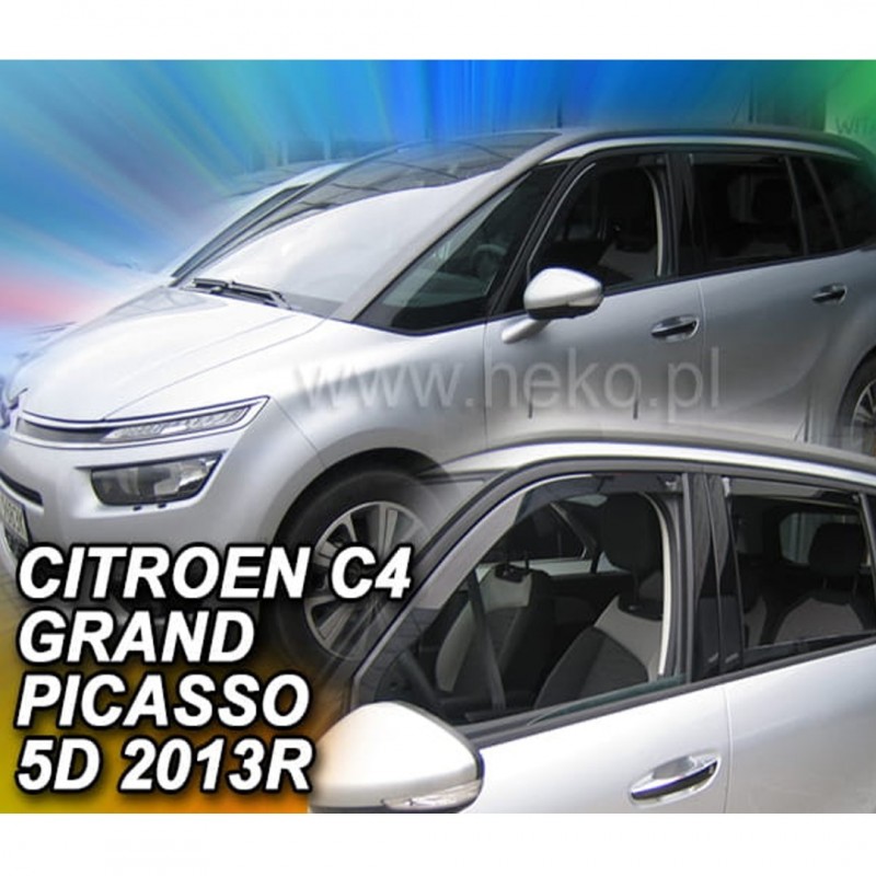 CITROEN C4 GRAND PICASSO SPACE TOURER MK2 5D 2013+ ΣΕΤ ΑΝΕΜΟΘΡΑΥΣΤΕΣ ΑΥΤΟΚΙΝΗΤΟΥ ΑΠΟ ΕΥΚΑΜΠΤΟ ΦΙΜΕ ΠΛΑΣΤΙΚΟ HEKO - 4 ΤΕΜ.