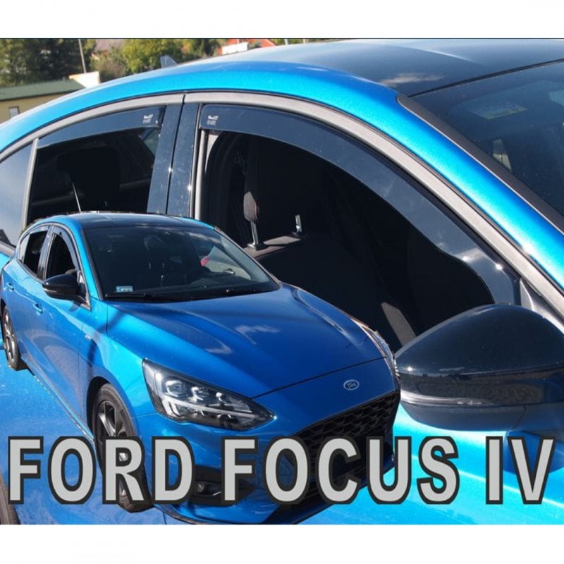 FORD FOCUS MK4 5D HB 2018+ ΣΕΤ ΑΝΕΜΟΘΡΑΥΣΤΕΣ ΑΥΤΟΚΙΝΗΤΟΥ ΑΠΟ ΕΥΚΑΜΠΤΟ ΦΙΜΕ ΠΛΑΣΤΙΚΟ HEKO - 4 ΤΕΜ.