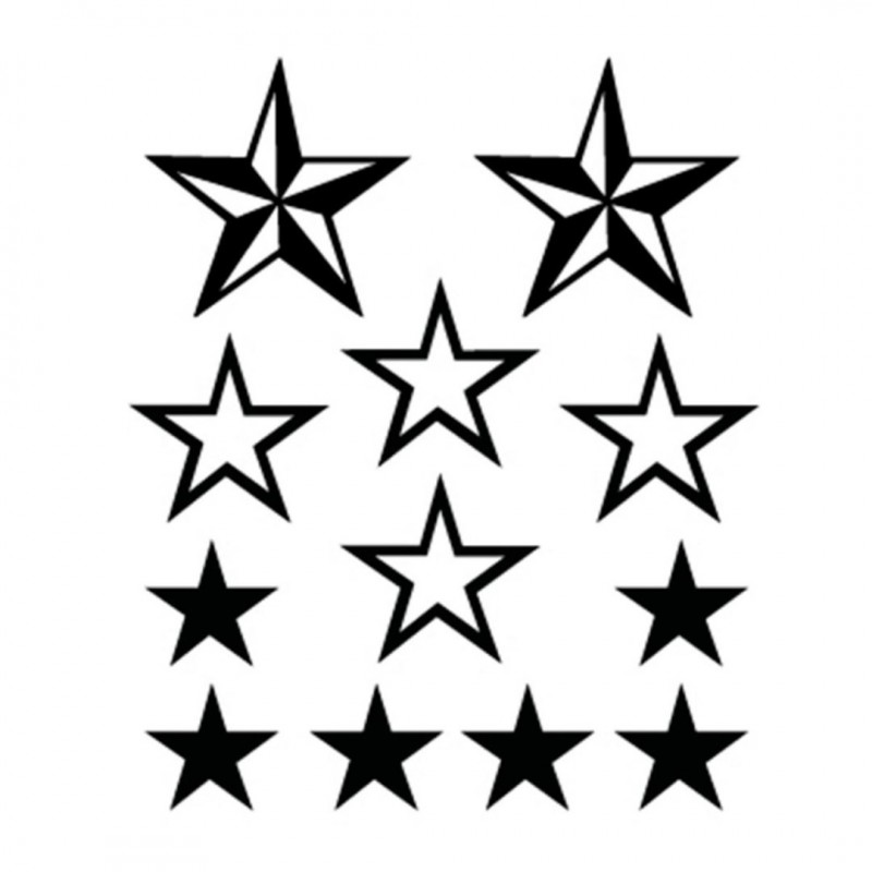 ΑΥΤΟΚΟΛΛΗΤΑ ΑΣΤΕΡΙΑ STARS (ΦΥΛΛΟ 12 Χ 10 cm) - 12 ΤΕΜ.
