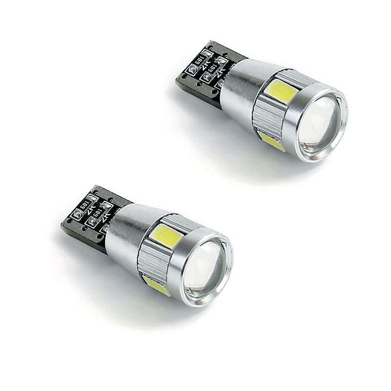 ΛΑΜΠΕΣ 6 LEDS T10 Wedge-CANBUS 12V 2 ΤΜΧ ΑΣΠΡΟ - 14193