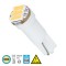 GloboStar® 81037 Λάμπα Αυτοκινήτου T5 3rd Generation Can-Bus LED 3 SMD 4014 0.6W 120lm 120° DC 12V IP20 Θερμό Λευκό 3000K