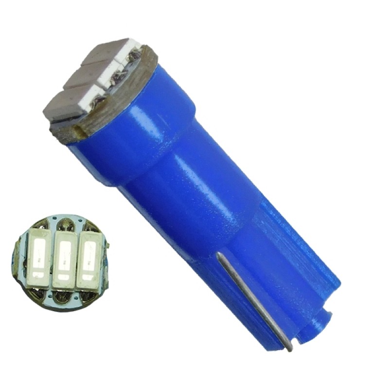 Λαμπτήρας LED T5 3 SMD 4014 Μπλε GloboStar 81040