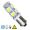 GloboStar® 81285 Λάμπα Αυτοκίνητου BA9S - T4W LED 9 SMD 5050 3W 450lm 360° DC 12V IP20 Ψυχρό Λευκό 6000K