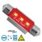 GloboStar® 81326 Λάμπα Αυτοκίνητου 39mm FESTOON - C5W 3rd Generation Can-Bus Extreme Series LED 3 CREE XBD 7.5W 1058lm 120° DC 12V IP20 Ψυχρό Λευκό 6000K