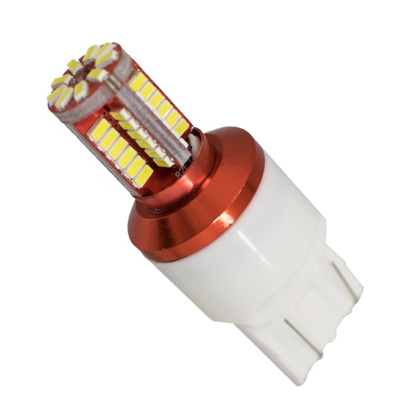 Λαμπτήρας LED T20 7443 με 57 SMD Can Bus 3014 Ψυχρό Λευκό GloboStar 88923