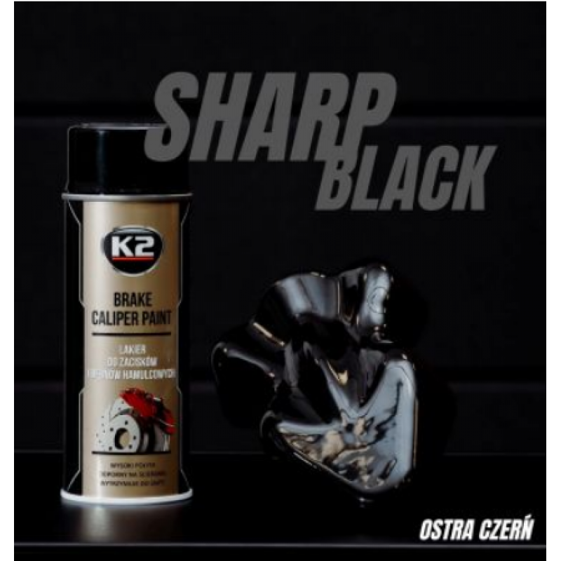 K2 Brake Caliper Paint Σπρέι Βαφής Φρένων-Δαγκάνας Αυτοκινήτου Μαύρο 400ml