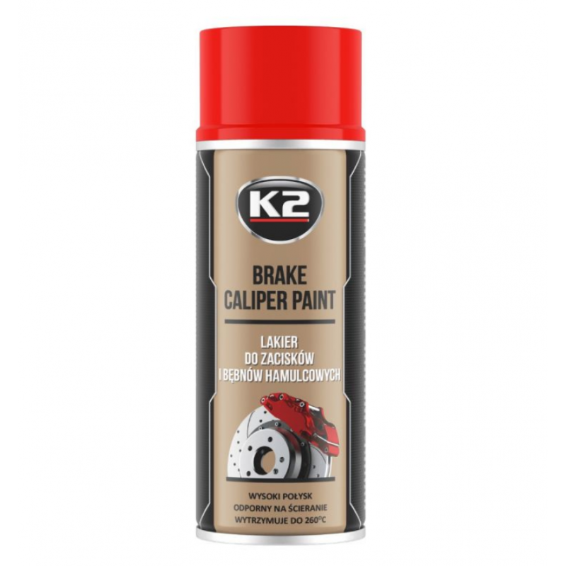 K2 Brake Caliper Paint Σπρέι Βαφής Φρένων-Δαγκάνας Αυτοκινήτου Κόκκινο 400ml